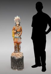 CIGAR STORE INDIAN CHALK SCULP