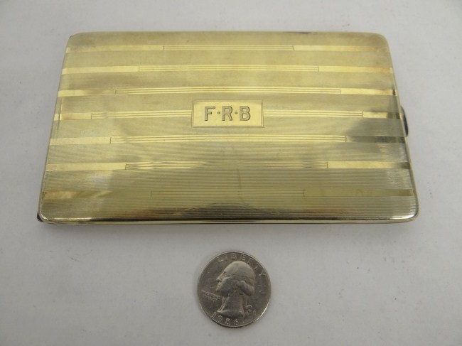 Cigarette case marked ''Sterling