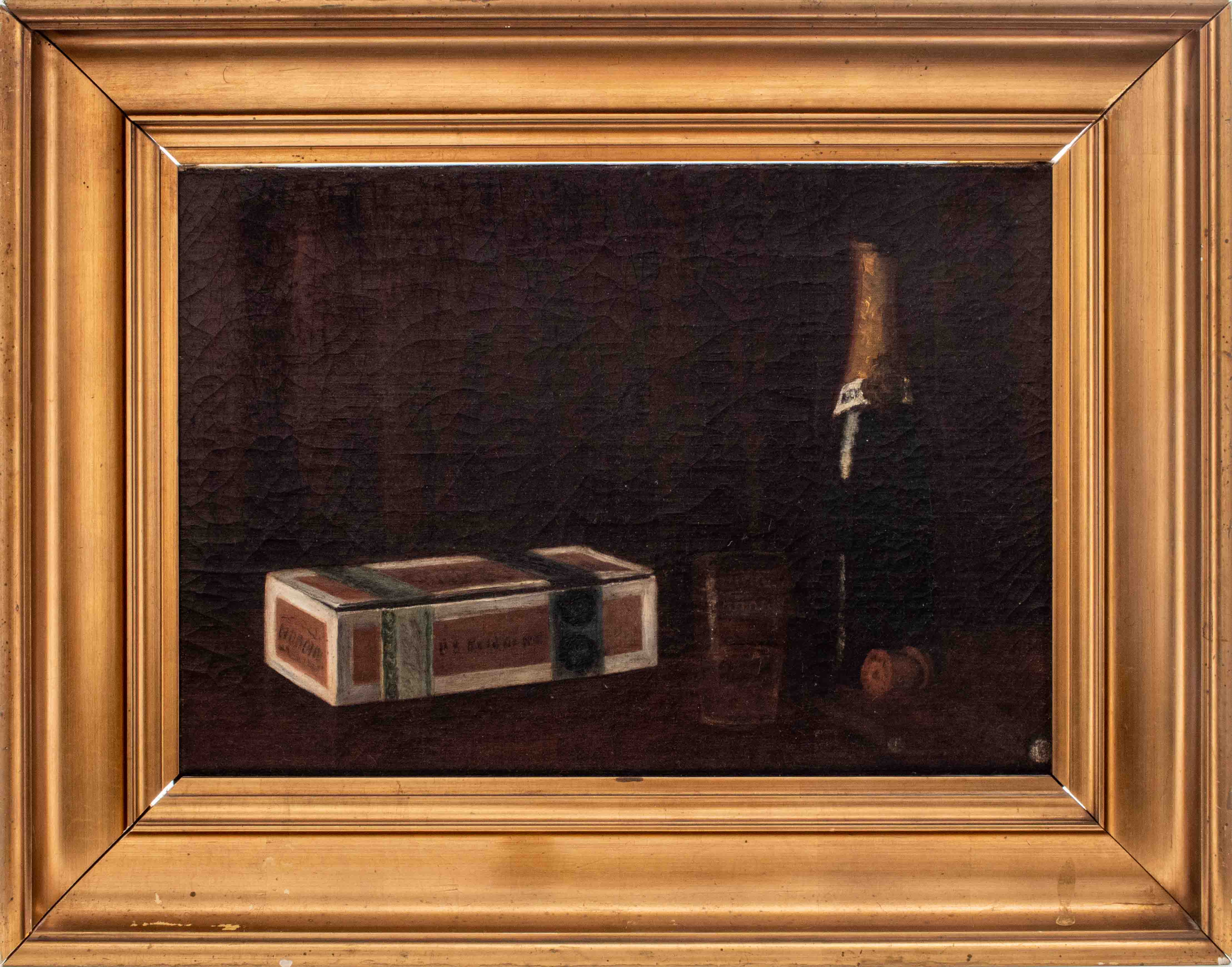CIGARS & CHAMPAGNE OIL ON CANVAS