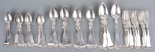 CINCINNATI COIN SILVER FLATWARE, 44