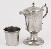 CINCINNATI PEWTER BEAKER, 19TH