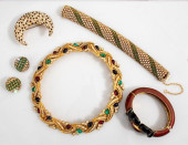 CINER GEM-SET GOLD-TONE COSTUM