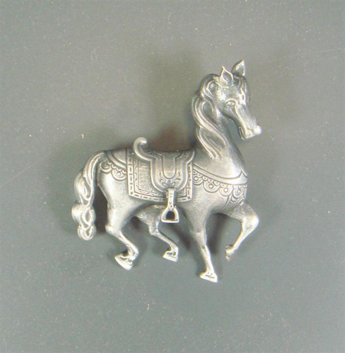 Cini sterling silver horse pin,