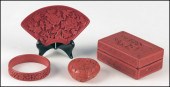 CINNABAR BOX. Together with a