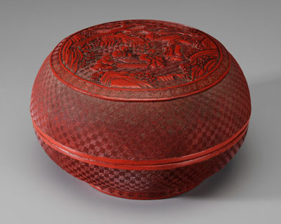 Cinnabar Lidded Box Chinese, late