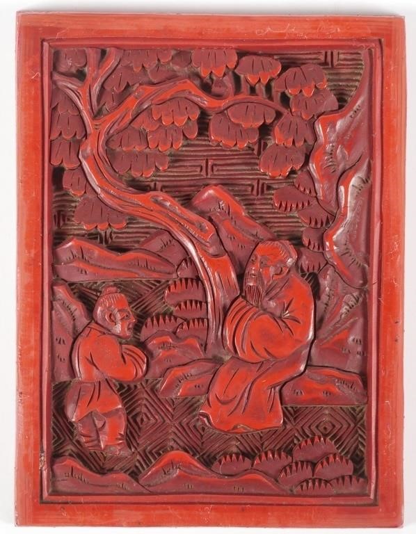 CINNABAR PLAQUE MINIATURECinnabar