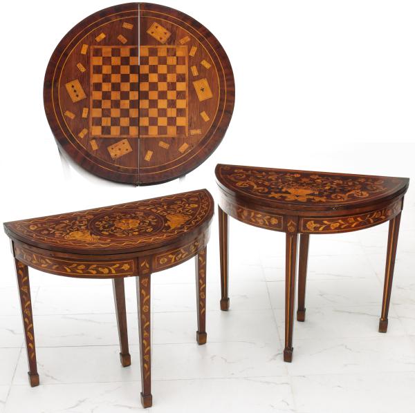 CIRCA 1800 DUTCH MAHOGANY AND INLAY