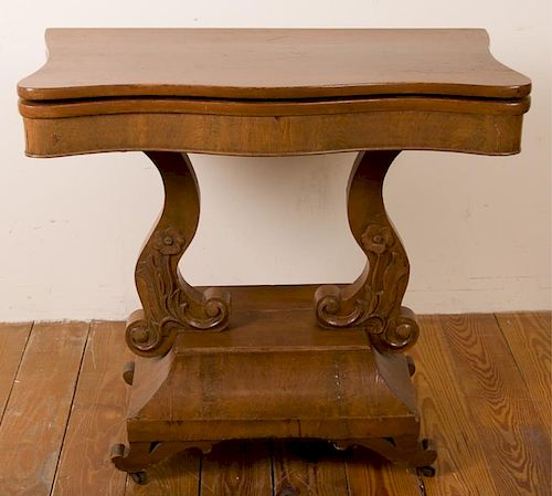 CIRCA 1840S LYRE LEG SWIVEL TOP
