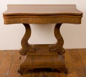 CIRCA 1840S LYRE LEG SWIVEL TO