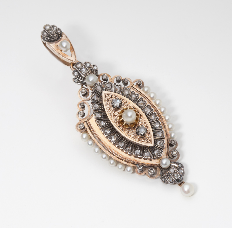 Circa 1870 French silver-topped 18K