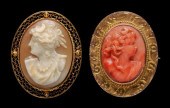 CIRCA 1900 CARVED CORAL AND SH