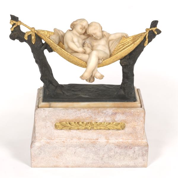 CIRCA 1910 ITALIAN ALABSTER AND