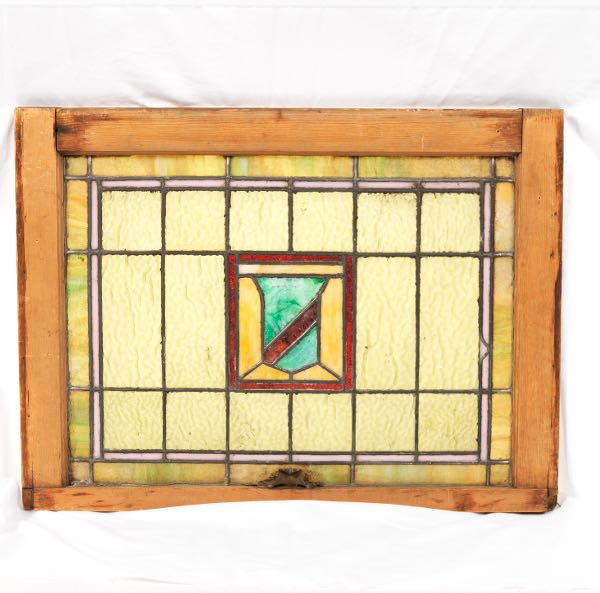 CIRCA 1915 STAINED GLASS SIDE