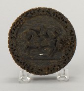 CIRCULAR CHINESE EXPORT CARVED