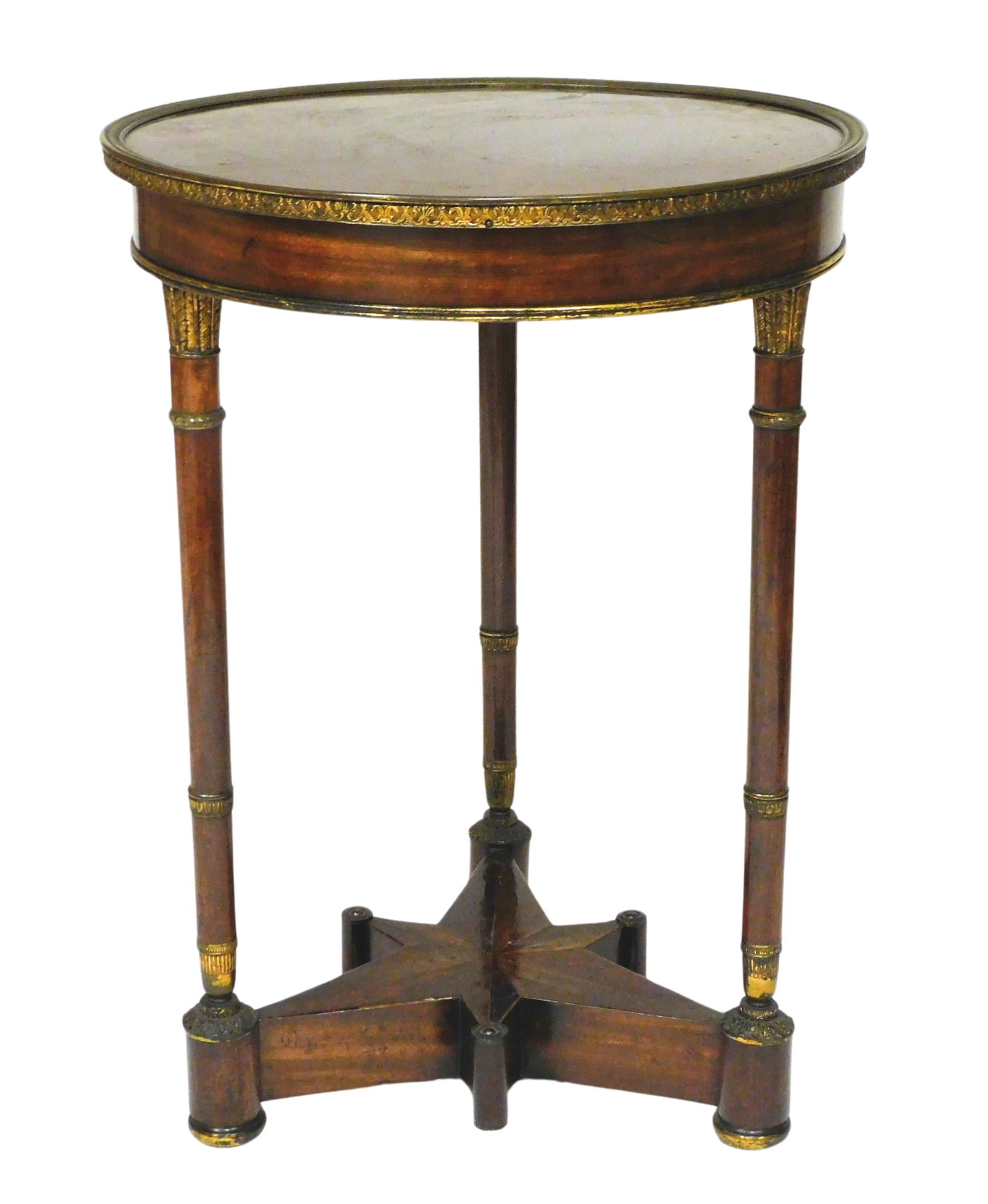 +CIRCULAR REGENCY TABLE, 19TH C.,