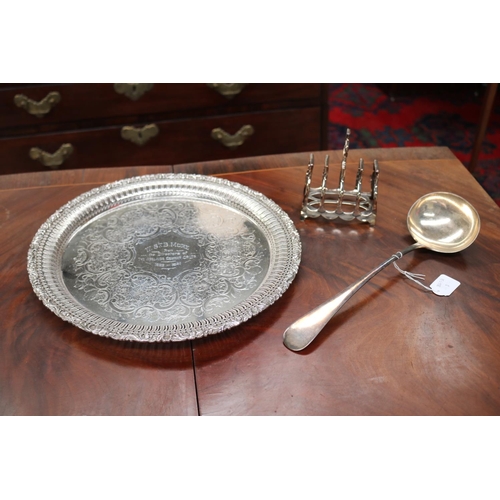 Circular silver plate