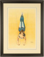 CIRCUS ACROBAT WOMAN ON RINGS,