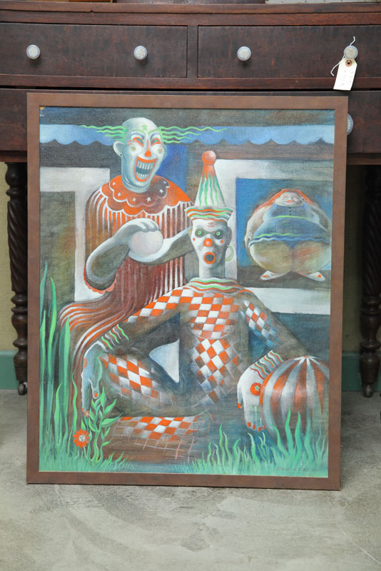 CIRCUS CLOWN PAINTING BY FRANK