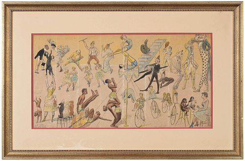 CIRCUS SCENES ILLUSTRATION(American