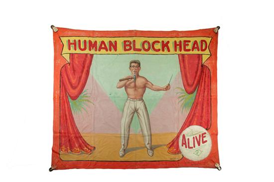 CIRCUS SIDESHOW BANNER.  Fred