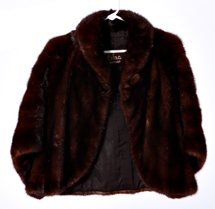 Cirka mink cape with wide collar