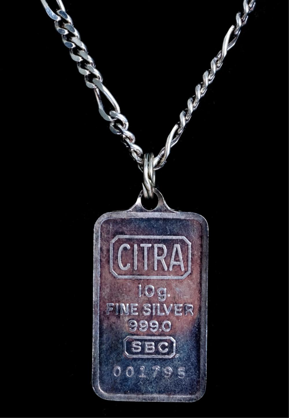CITRA 10G FINE SILVER 999.0 INGOT
