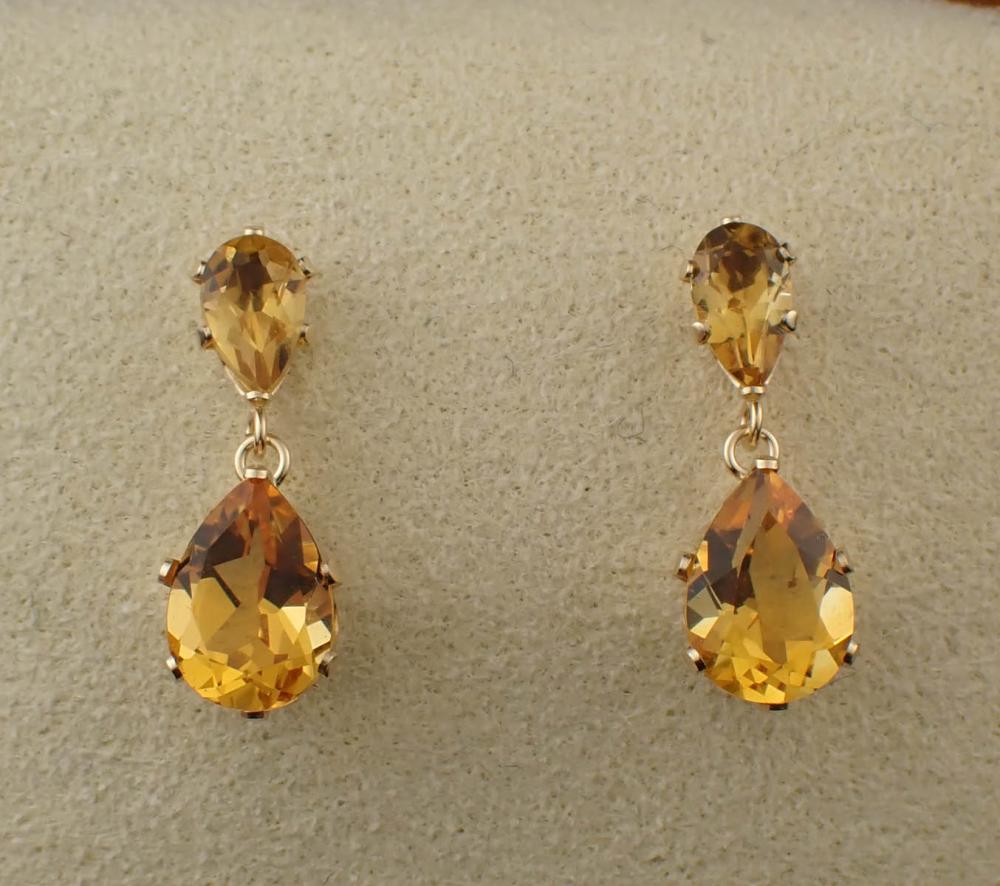 CITRINE AND FOURTEEN KARAT GOLD