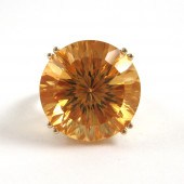 CITRINE AND FOURTEEN KARAT GOL