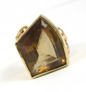 CITRINE AND FOURTEEN KARAT GOL