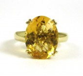 CITRINE AND FOURTEEN KARAT GOL