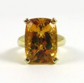 CITRINE AND FOURTEEN KARAT GOL