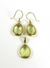 CITRINE AND FOURTEEN KARAT GOL