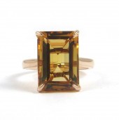 CITRINE AND FOURTEEN KARAT GOL