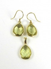 CITRINE AND FOURTEEN KARAT GOL