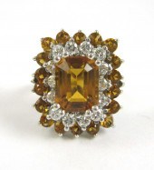 CITRINE, DIAMOND AND FOURTEEN
