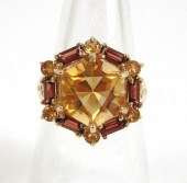 CITRINE, GARNET AND YELLOW GOL