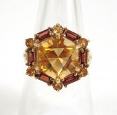CITRINE, GARNET AND YELLOW GOL