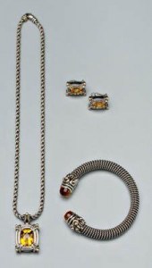 Citrine, gold and silver suite