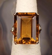 CITRINE QUARTZ SOLITAIRE RINGC