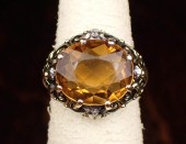 CITRINE QUARTZ SOLITAIRE RINGC
