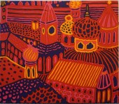 CITY OF STEEPLES, PRINT ON COT