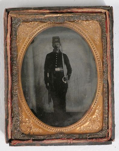 CIVIL WAR AMBROTYPE OF SOLDIERCivil