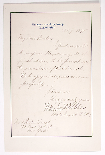 [Civil War - Autographs] Major