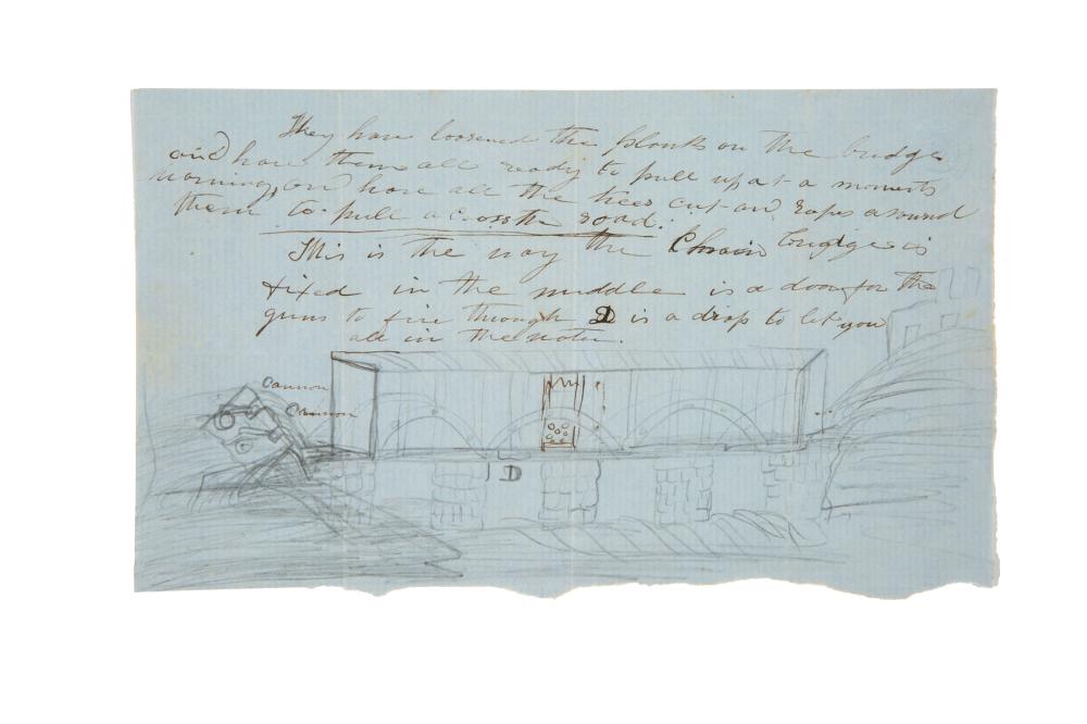 CIVIL WAR BATTLE DRAWING OF A