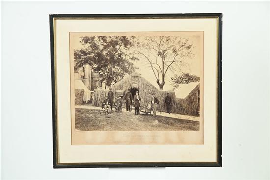 CIVIL WAR CAMP PHOTOGRAPH. 