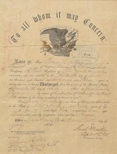 CIVIL WAR DISCHARGE LETTERCivi