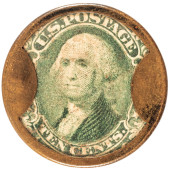 CIVIL WAR ENCASED POSTAGE STAM
