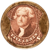 CIVIL WAR ENCASED POSTAGE STAM