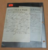 [Civil War Ephemera] Two teleg