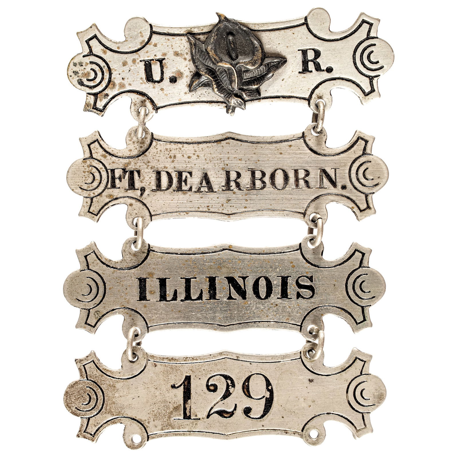 CIVIL WAR ERA ENGRAVED SILVER
